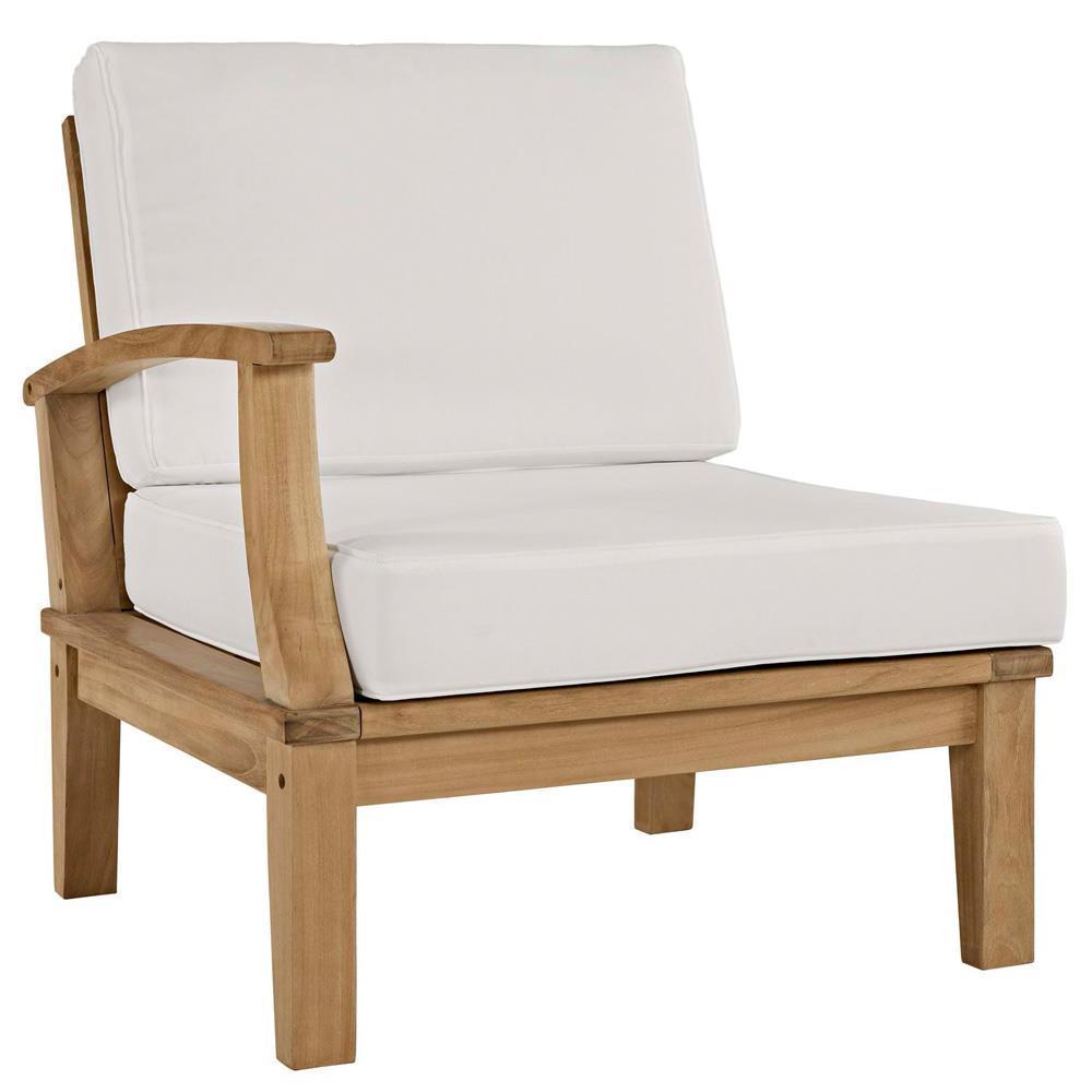 Modway Marina Outdoor Patio Teak Left-Facing Sofa | Outdoor Chairs | Modishstore-3
