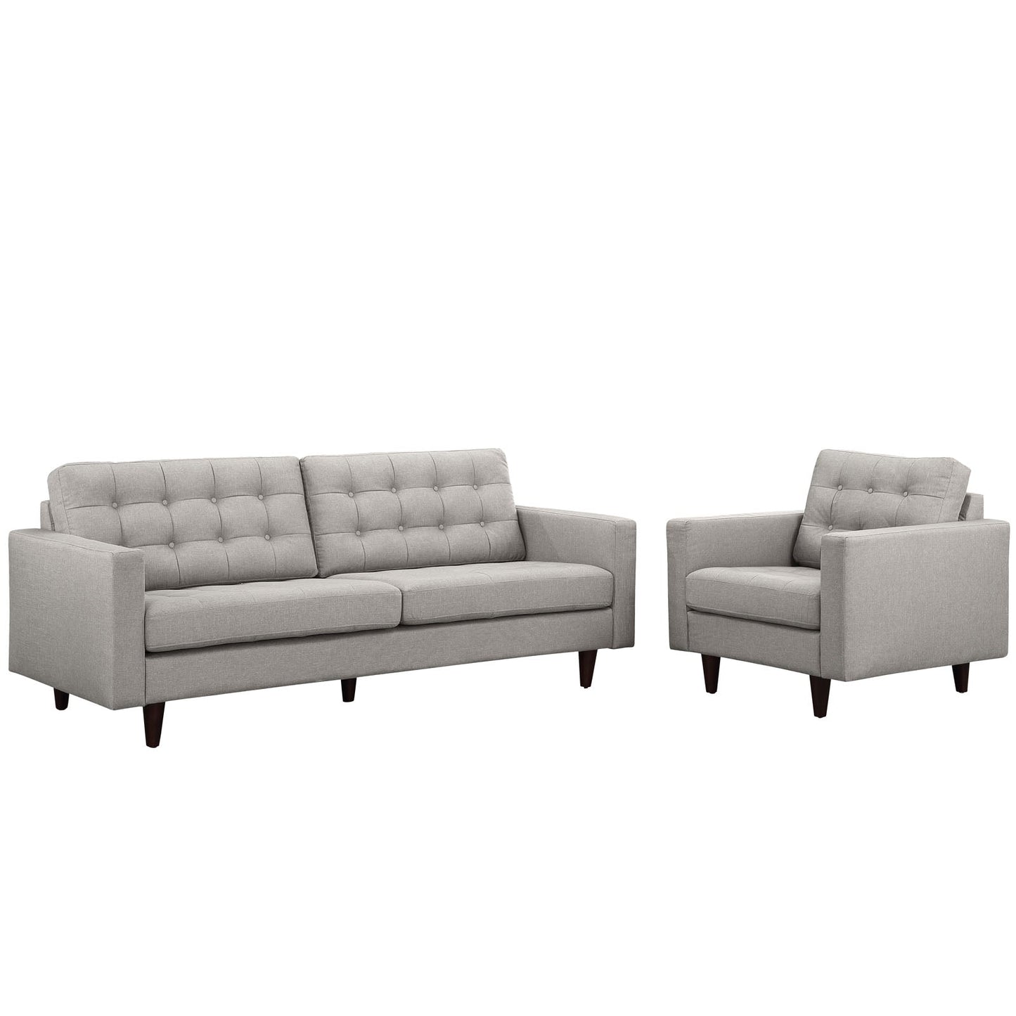 Modway Empress Armchair and Sofa - Set of 2 | Sofas |