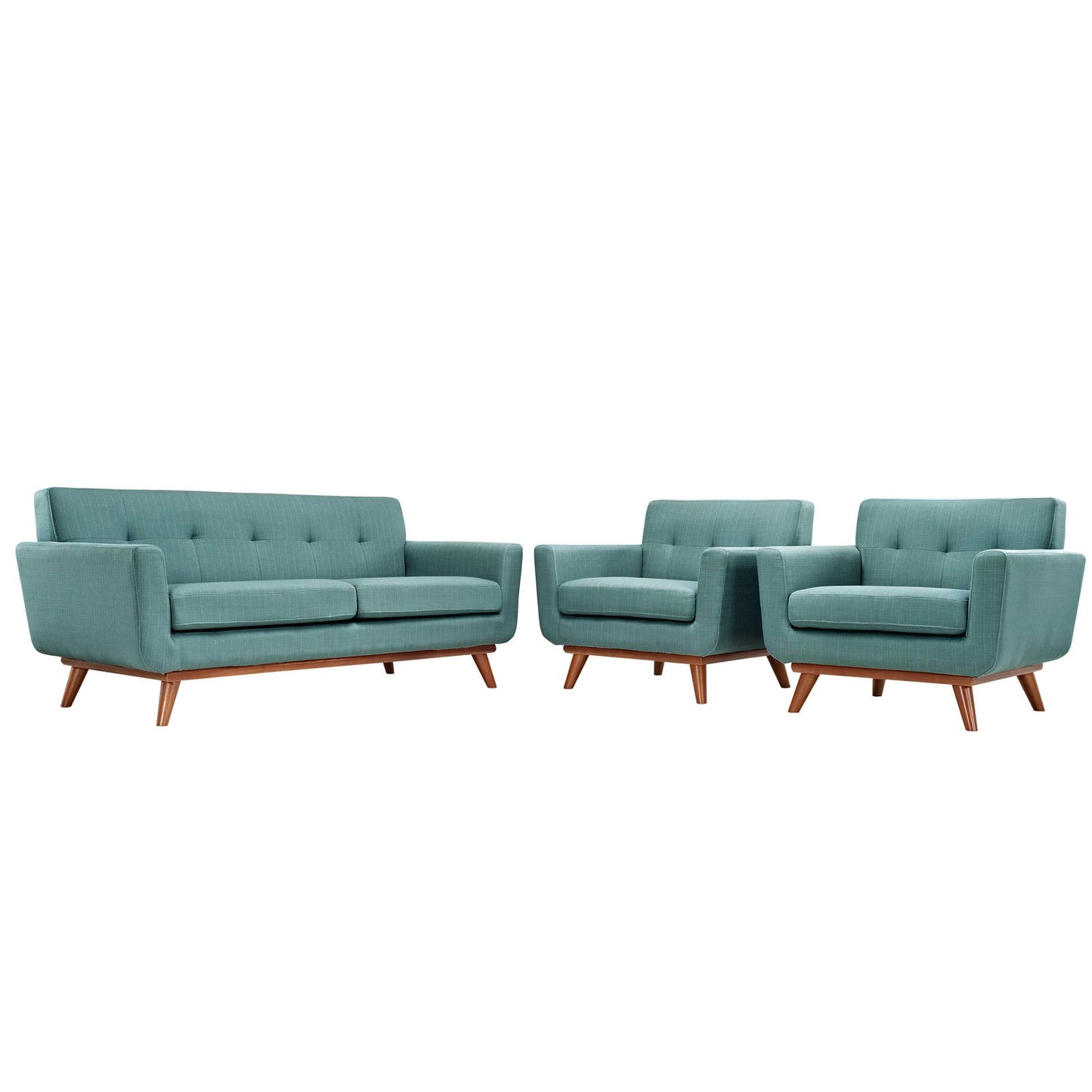 Modway Engage Armchairs and Loveseat - Set of 3 - EEI-1347 | Sofa Set-1