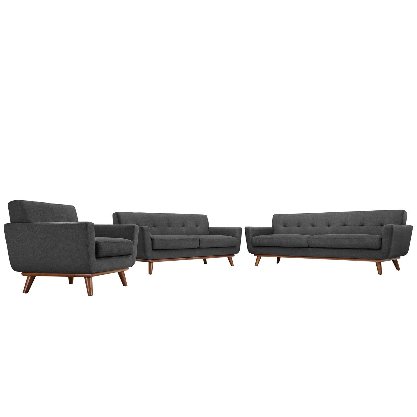 Modway Engage Sofa Loveseat and Armchair - Set of 3 - EEI-1349 | Sofa Set |