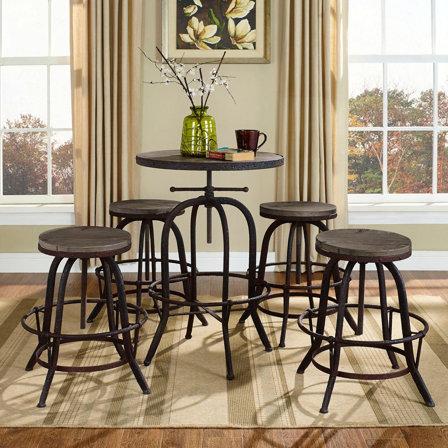 Gather 5 Piece Dining Set By Modway - EEI-1606 | Dining Sets