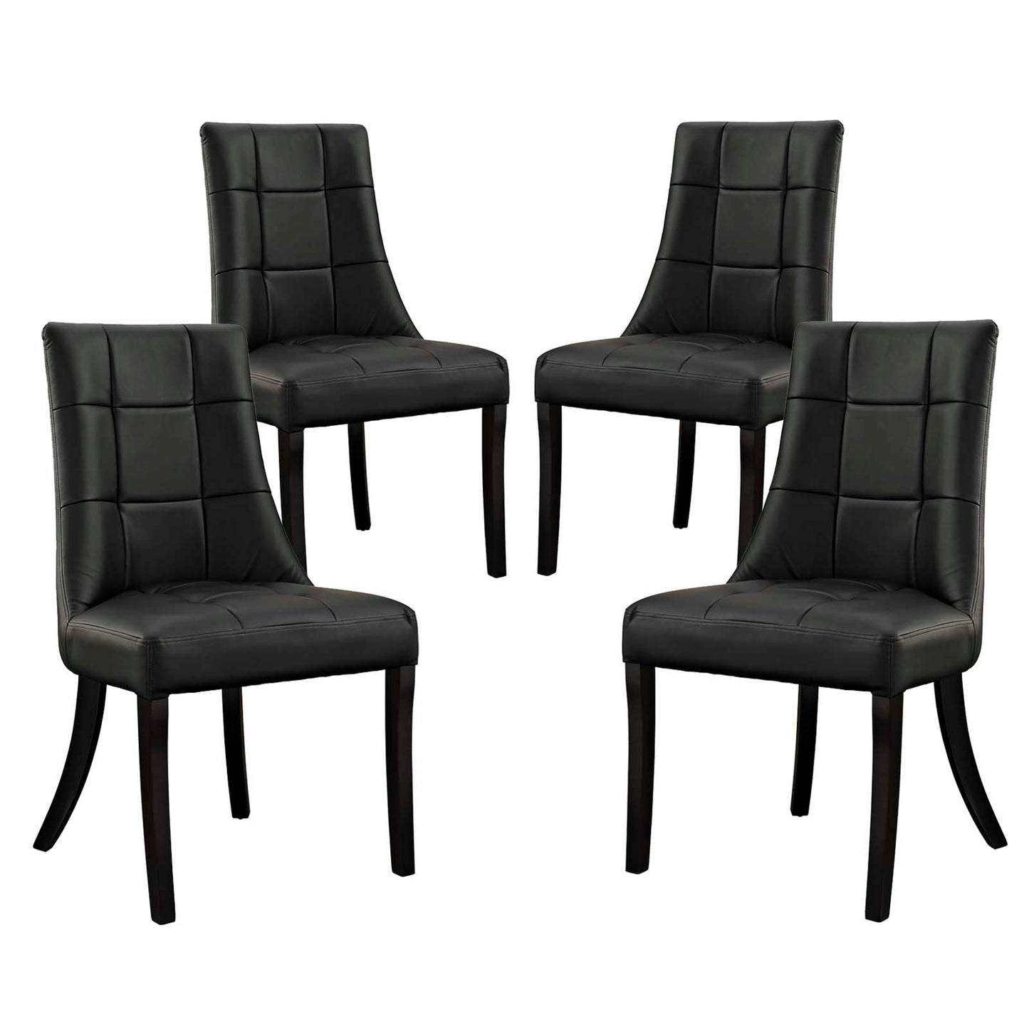 Modway Noblesse Vinyl Dining Chair - Set of 4 | Dining Chairs | Modishstore-9