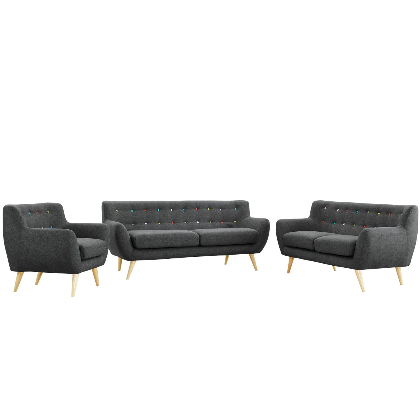 Modway Remark 3 Piece Living Room Set | Sofas | Modishstore-5