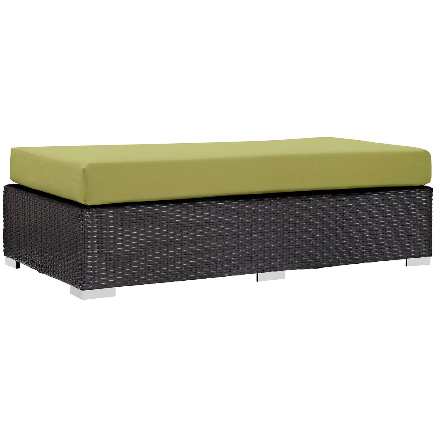 Modway Convene Outdoor Patio Fabric Rectangle Ottoman | Outdoor Ottoman |