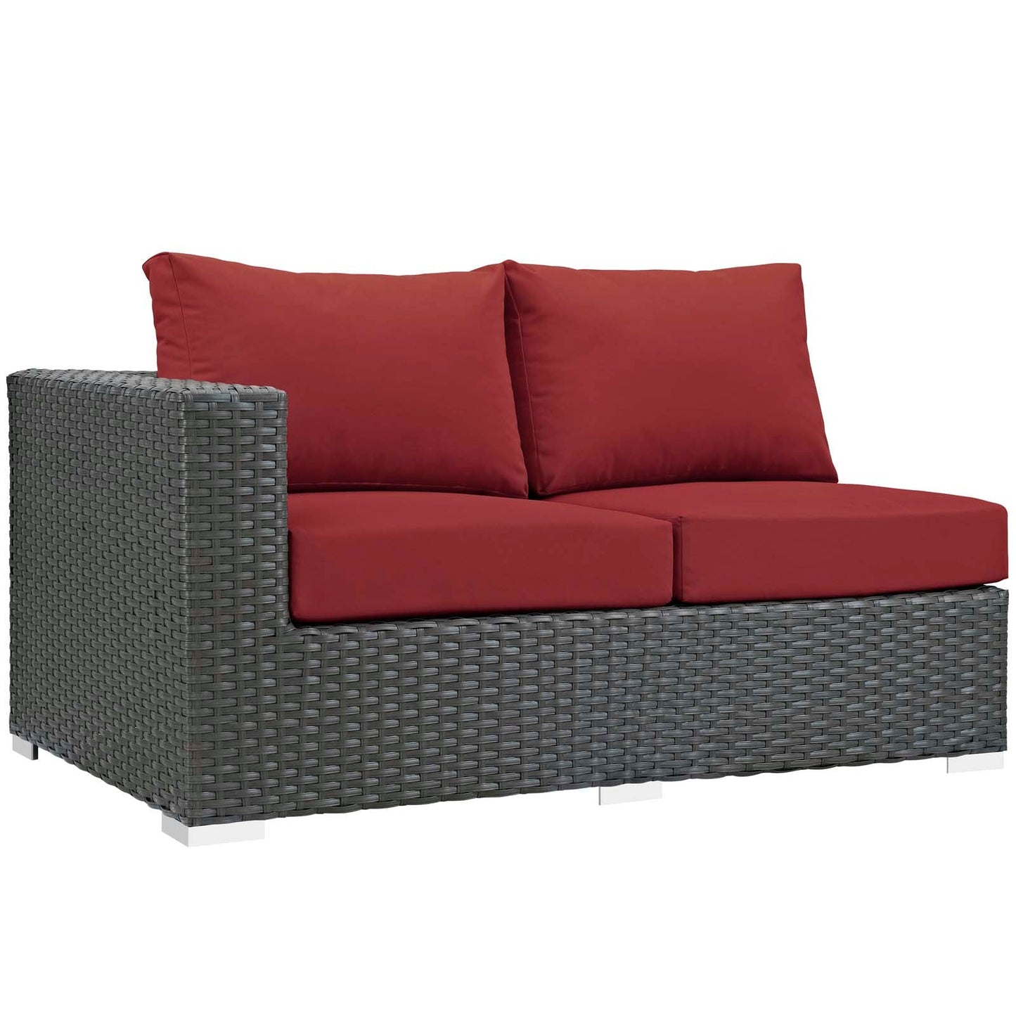 Modway Sojourn Outdoor Patio Left Arm Loveseat | Outdoor Sofas, Loveseats & Sectionals | Modishstore-22
