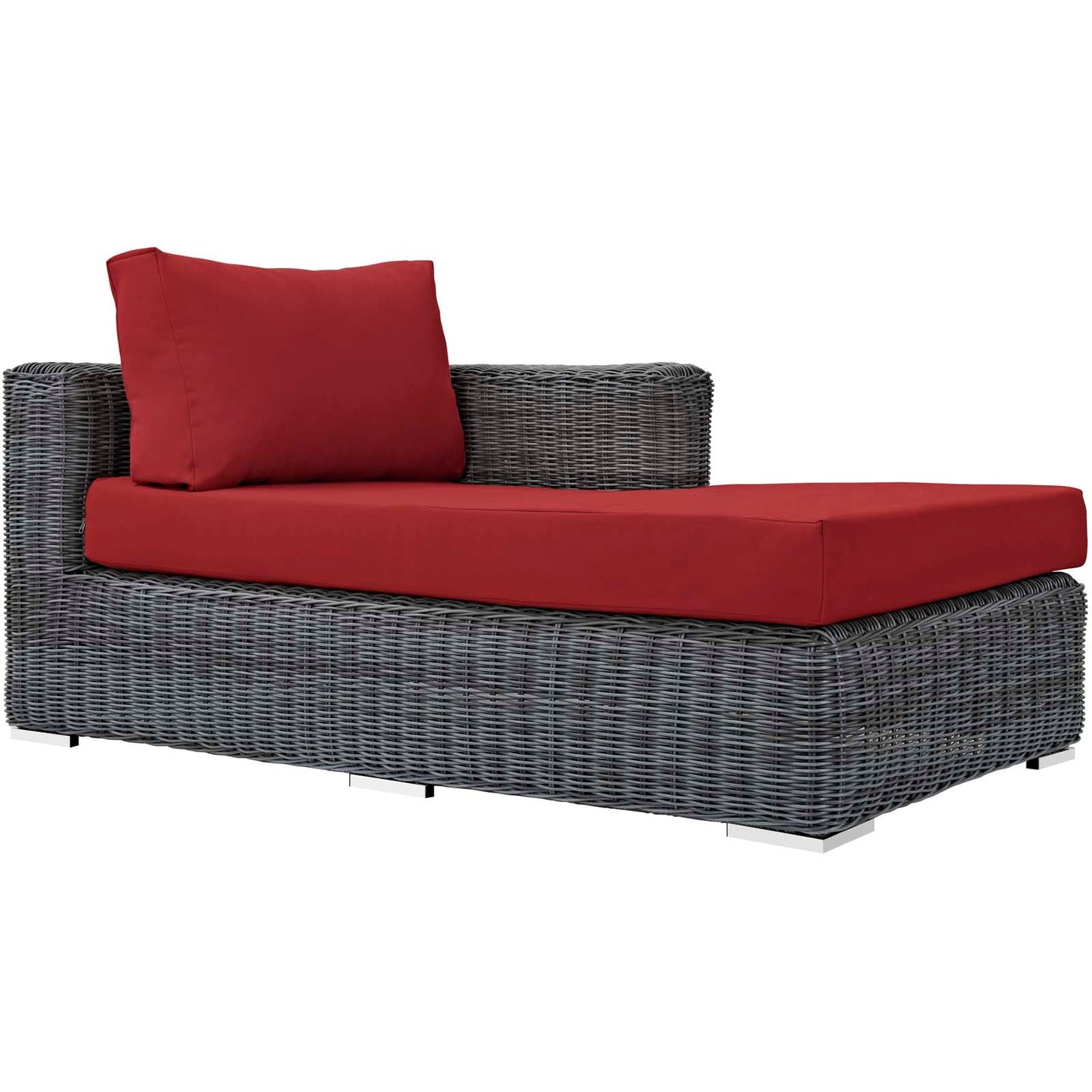 Modway Summon Outdoor Patio Right Arm Chaise - EEI-1873 - Canvas Red