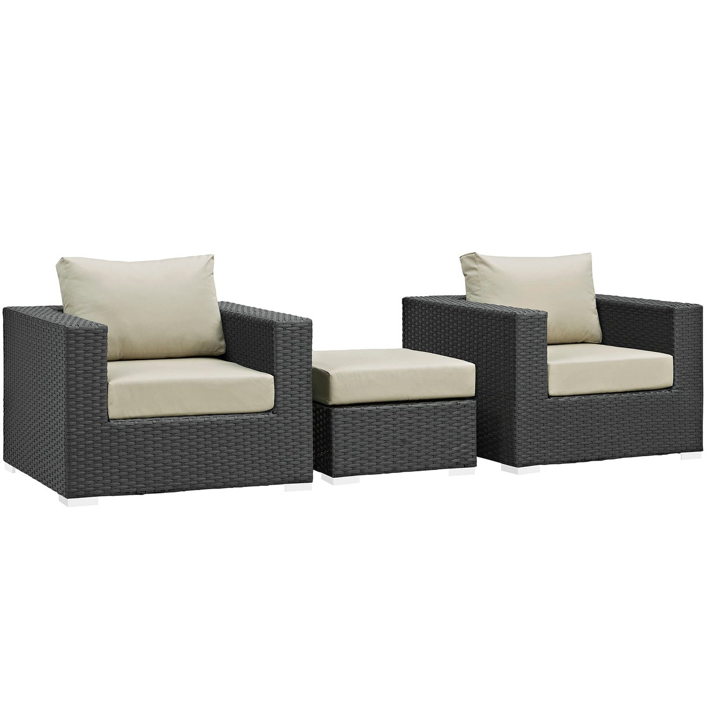 Modway Sojourn 3 Piece Outdoor Patio Sunbrella Sectional Set - EEI-1891 | Outdoor Sofas, Loveseats & Sectionals | Modishstore-23