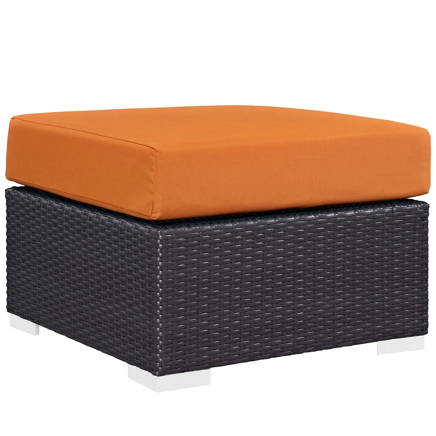 Modway Convene Outdoor Patio Fabric Square Ottoman | Outdoor Ottoman |