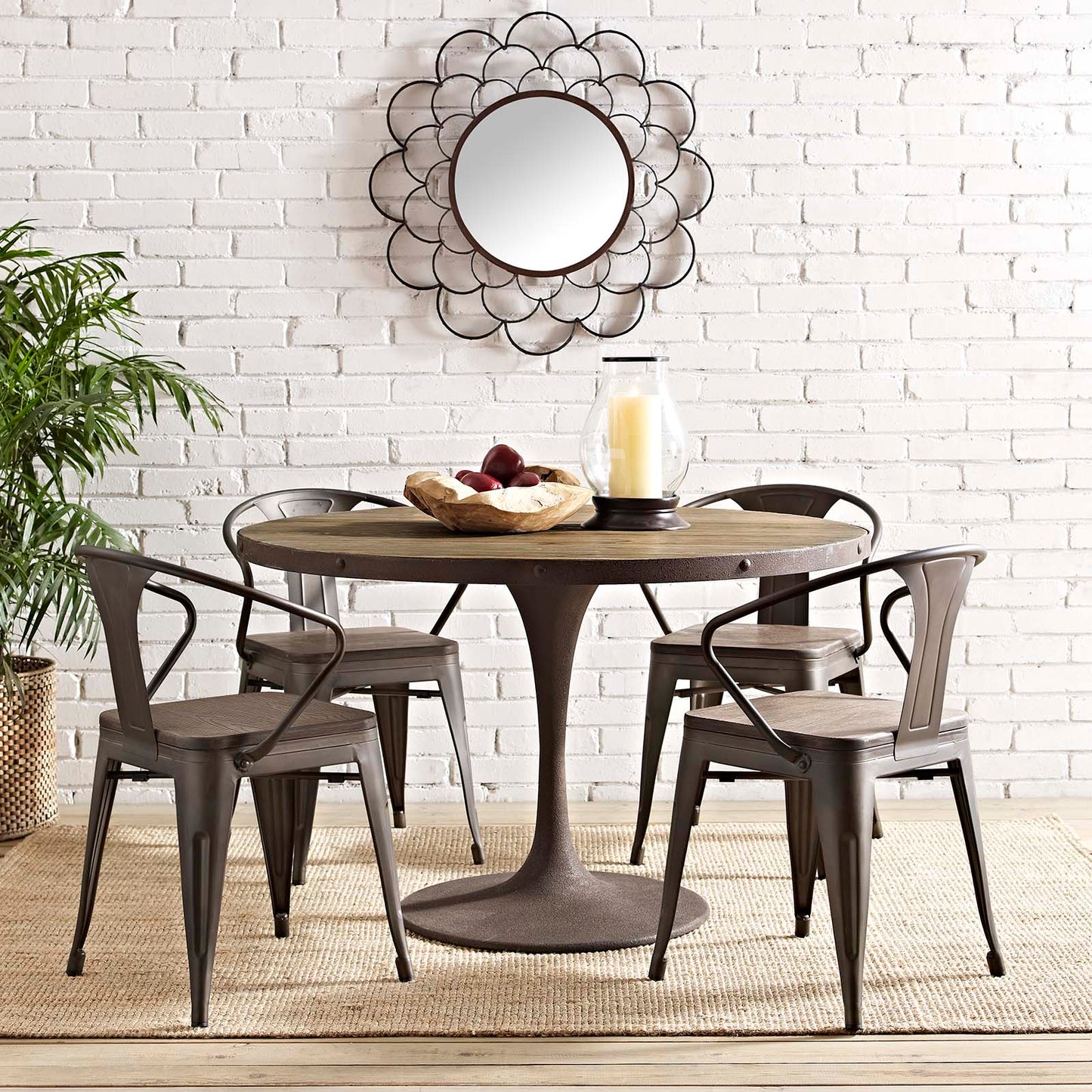 Drive 48" Round Wood Top Dining Table By Modway - EEI-2004 | Dining Tables