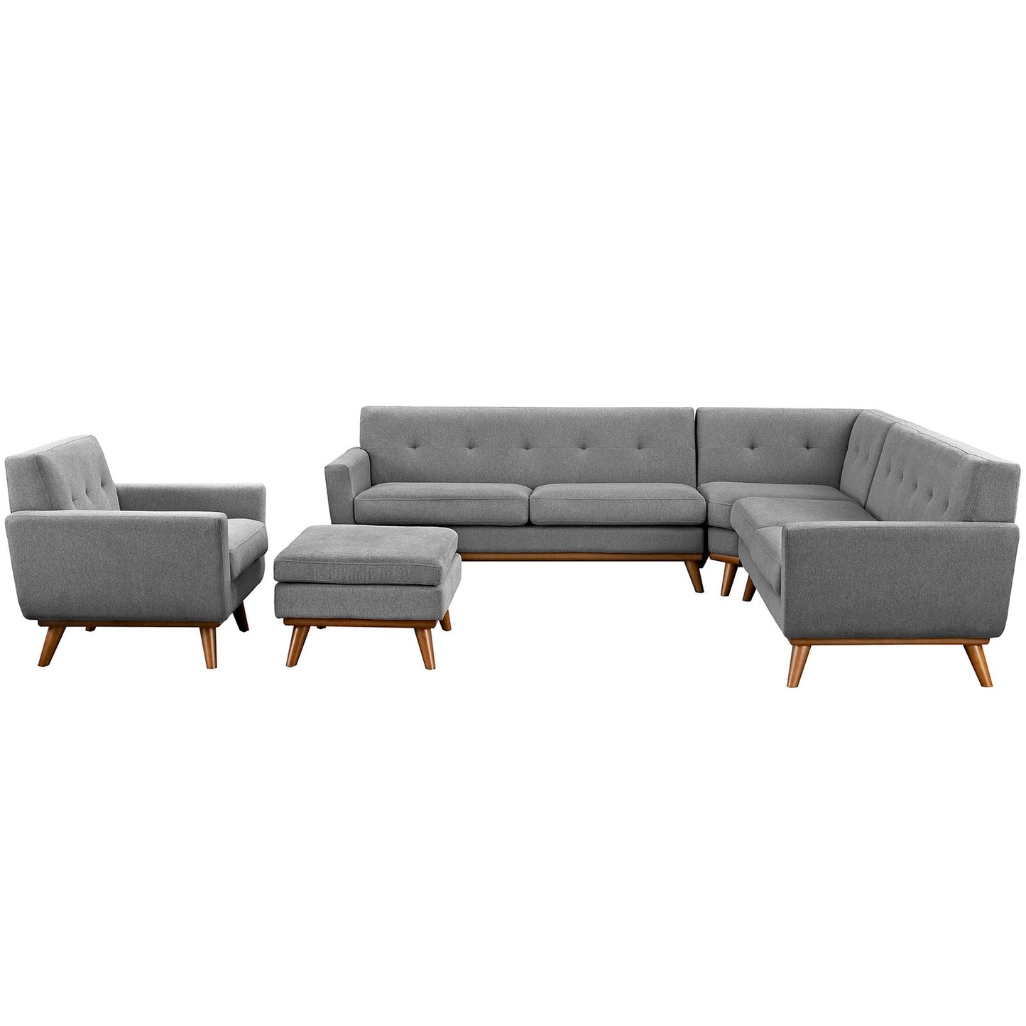 Modway Engage 5 Piece Sectional Sofa - EEI-2186 | Sectional-1