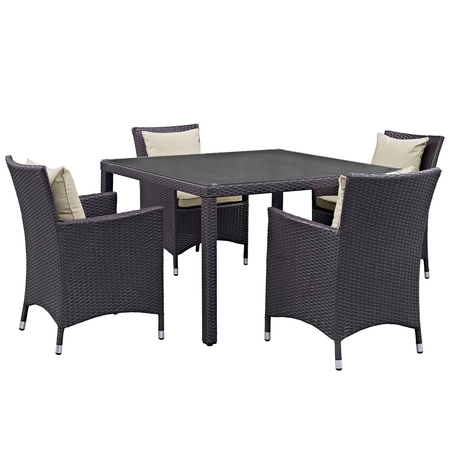Modway Convene 5 Piece Outdoor Patio Dining Set | Outdoor Dining Set |