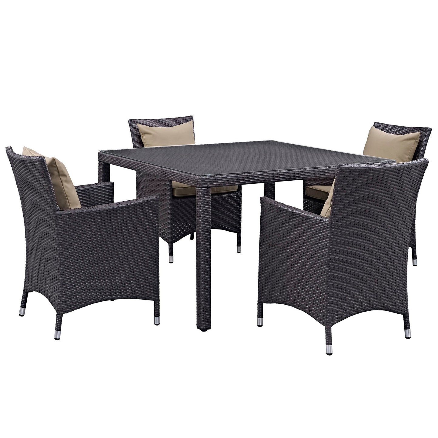Modway Convene 5 Piece Outdoor Patio Dining Set | Outdoor Dining Set |