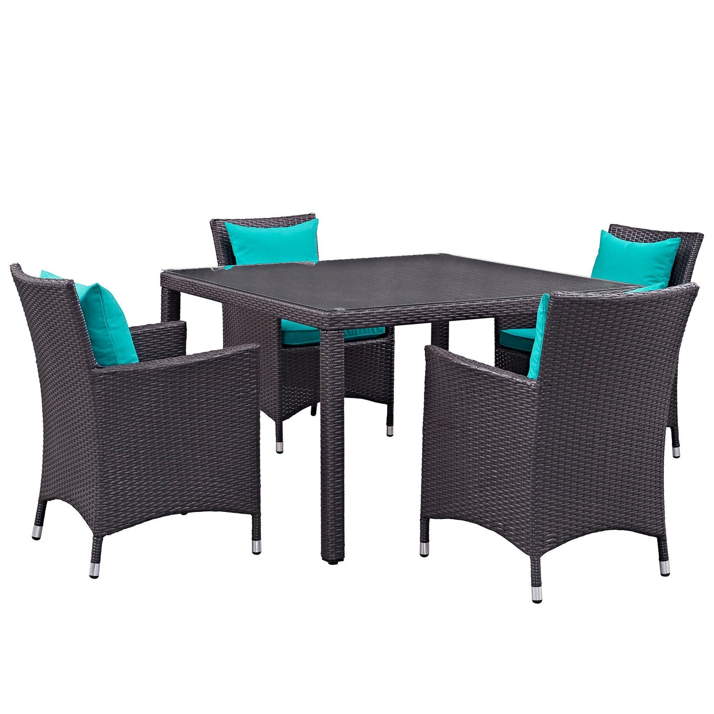 Modway Convene 5 Piece Outdoor Patio Dining Set | Outdoor Dining Set |