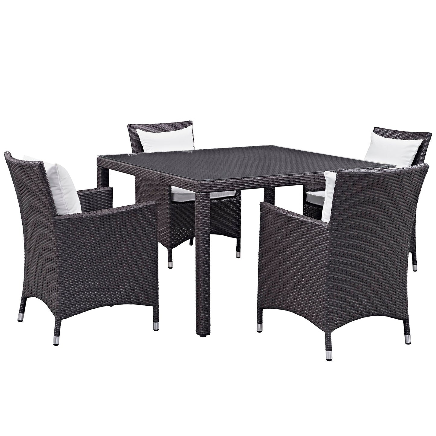 Modway Convene 5 Piece Outdoor Patio Dining Set | Outdoor Dining Set |