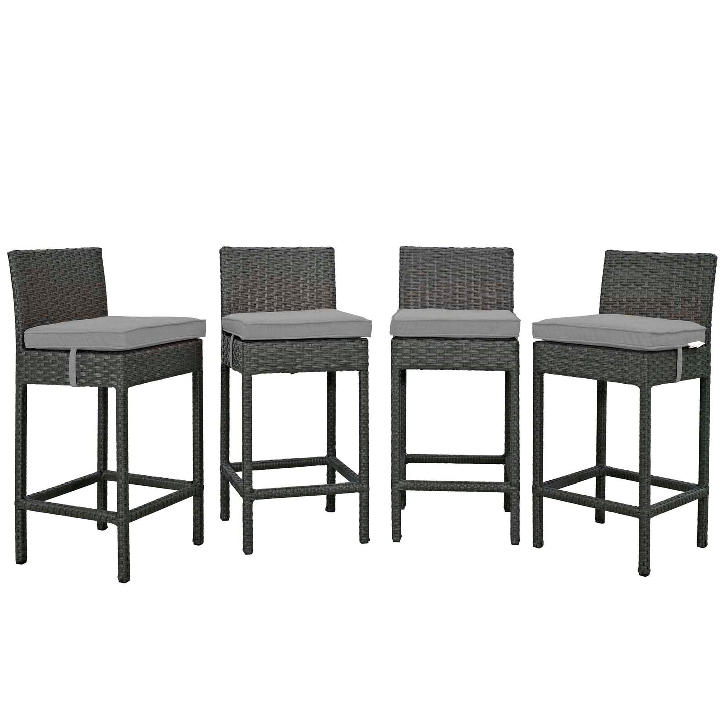 Sojourn 4 Piece Outdoor Patio Sunbrella® Pub Set By Modway - EEI-2196 | Bar Stools | Modishstore - 2