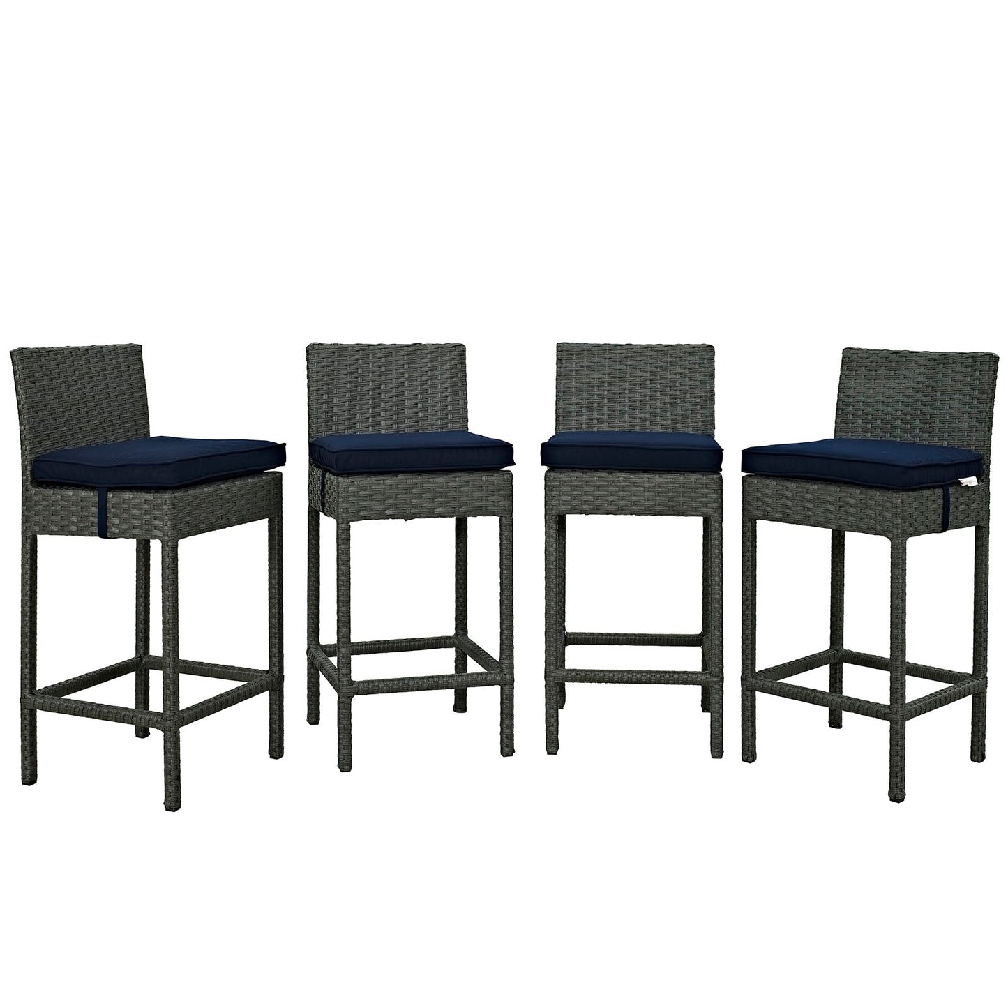 Sojourn 4 Piece Outdoor Patio Sunbrella® Pub Set By Modway - EEI-2196 | Bar Stools | Modishstore - 3