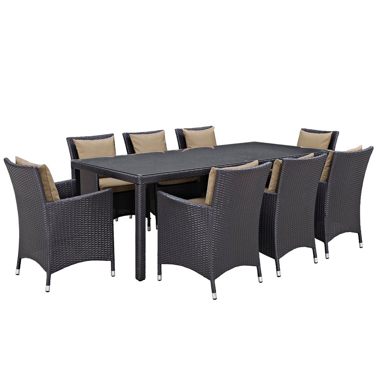 Modway Convene 9 Piece Outdoor Patio Dining Set | Outdoor Dining Set |