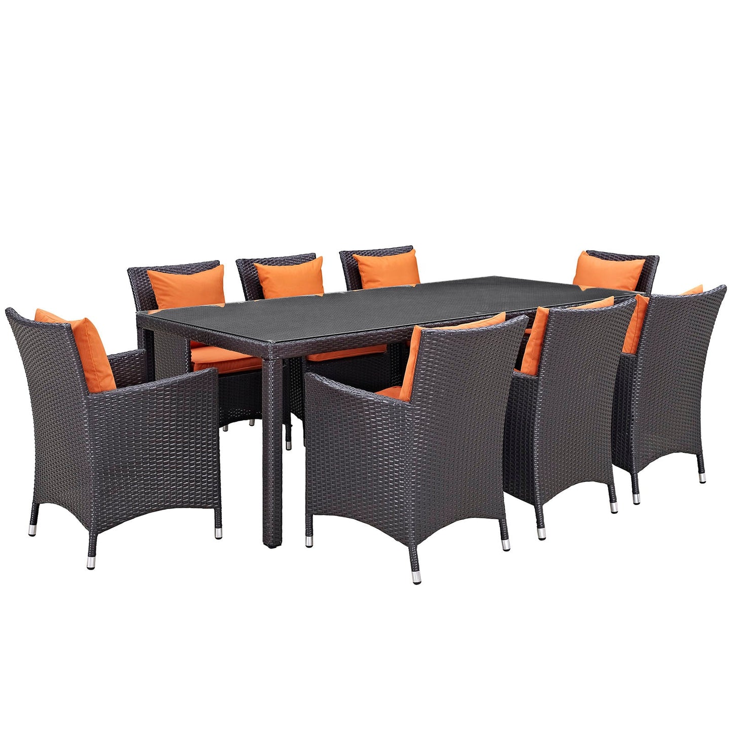 Modway Convene 9 Piece Outdoor Patio Dining Set | Outdoor Dining Set |
