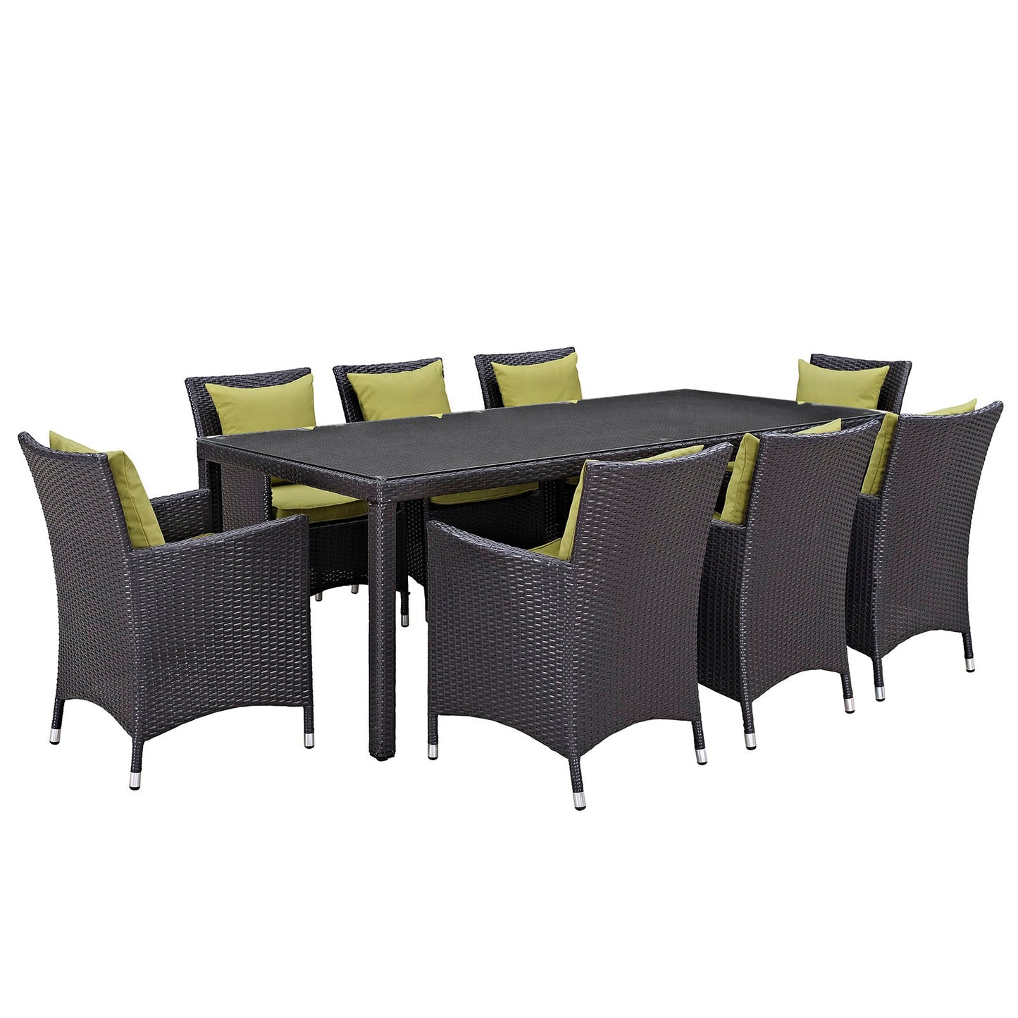 Modway Convene 9 Piece Outdoor Patio Dining Set | Outdoor Dining Set |