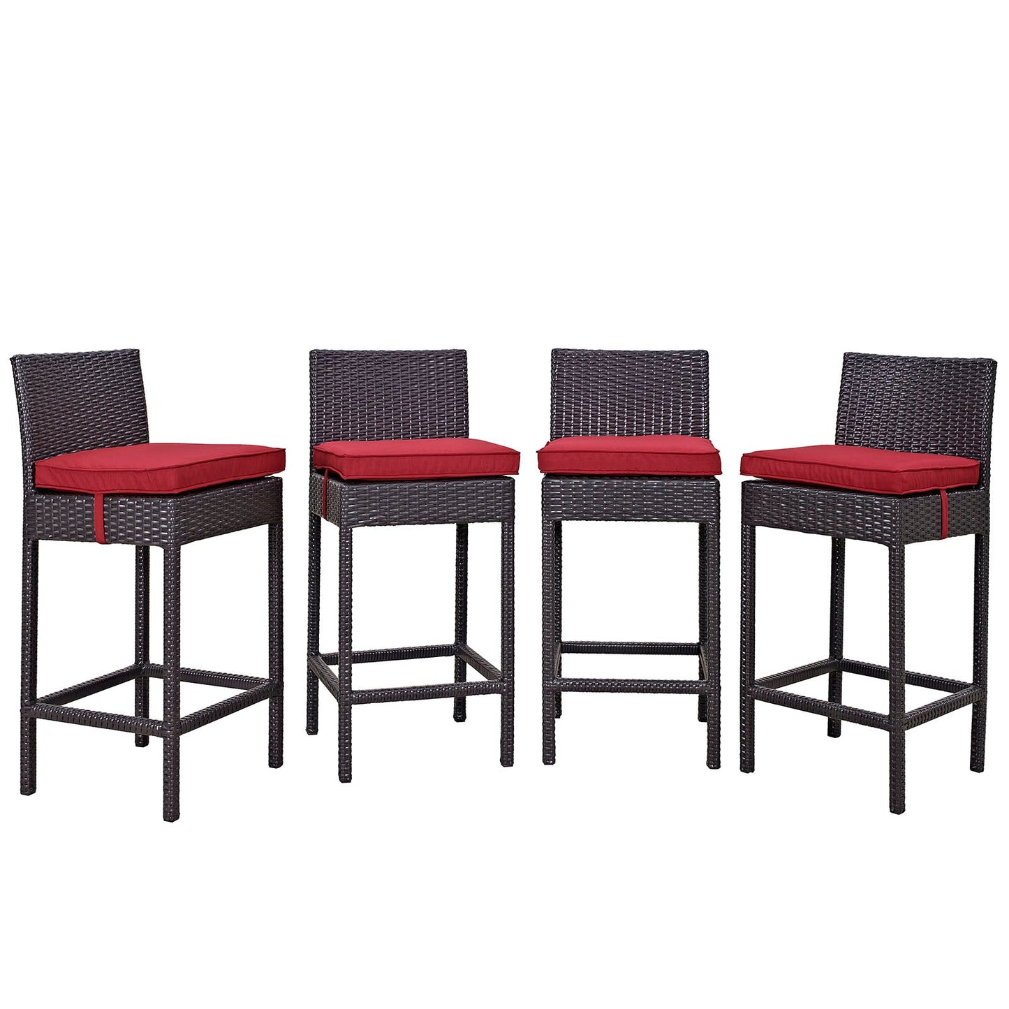 Modway Convene 4 Piece Outdoor Patio Pub Set | Outdoor Chairs |