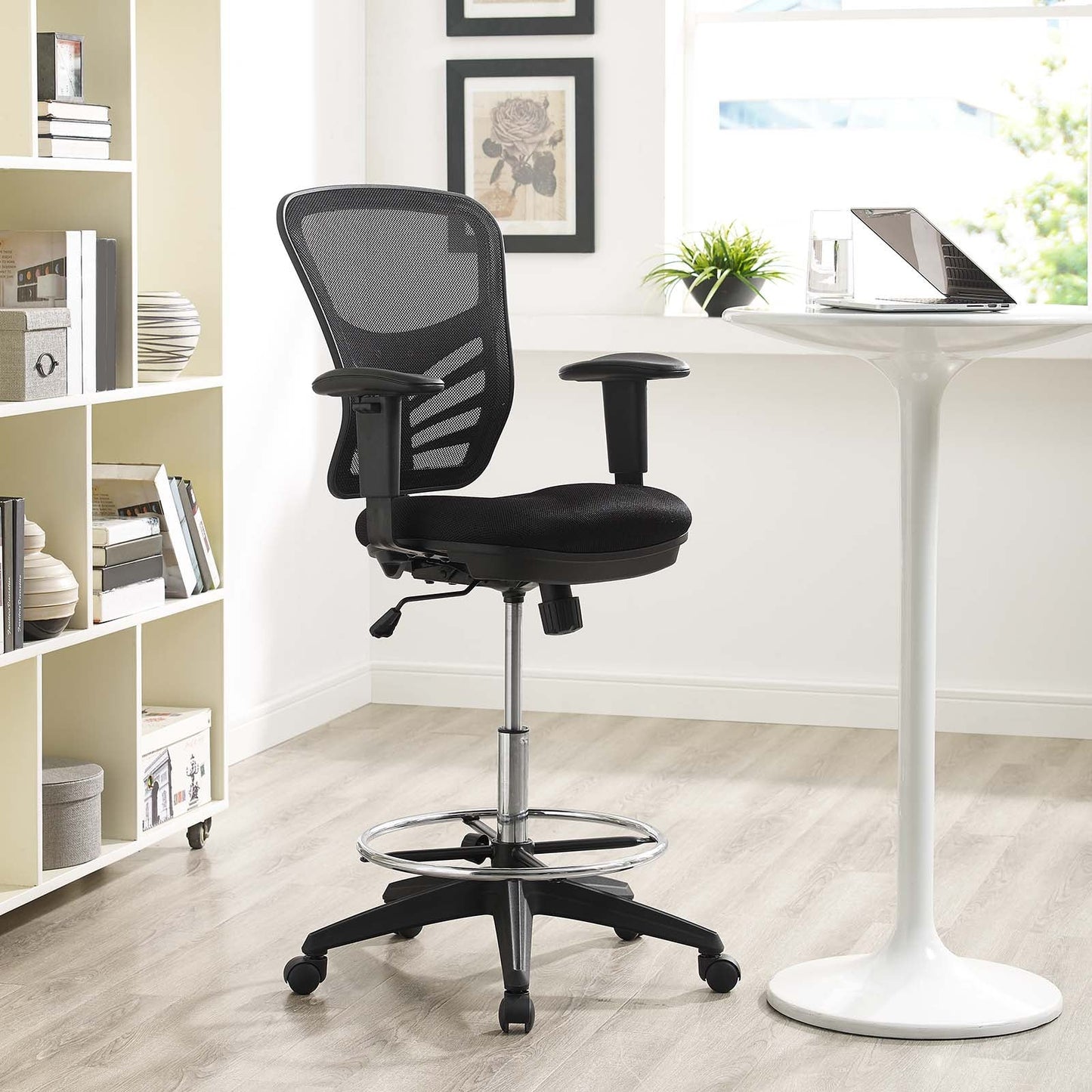 Modway Articulate Drafting Chair - Black | Office Chairs