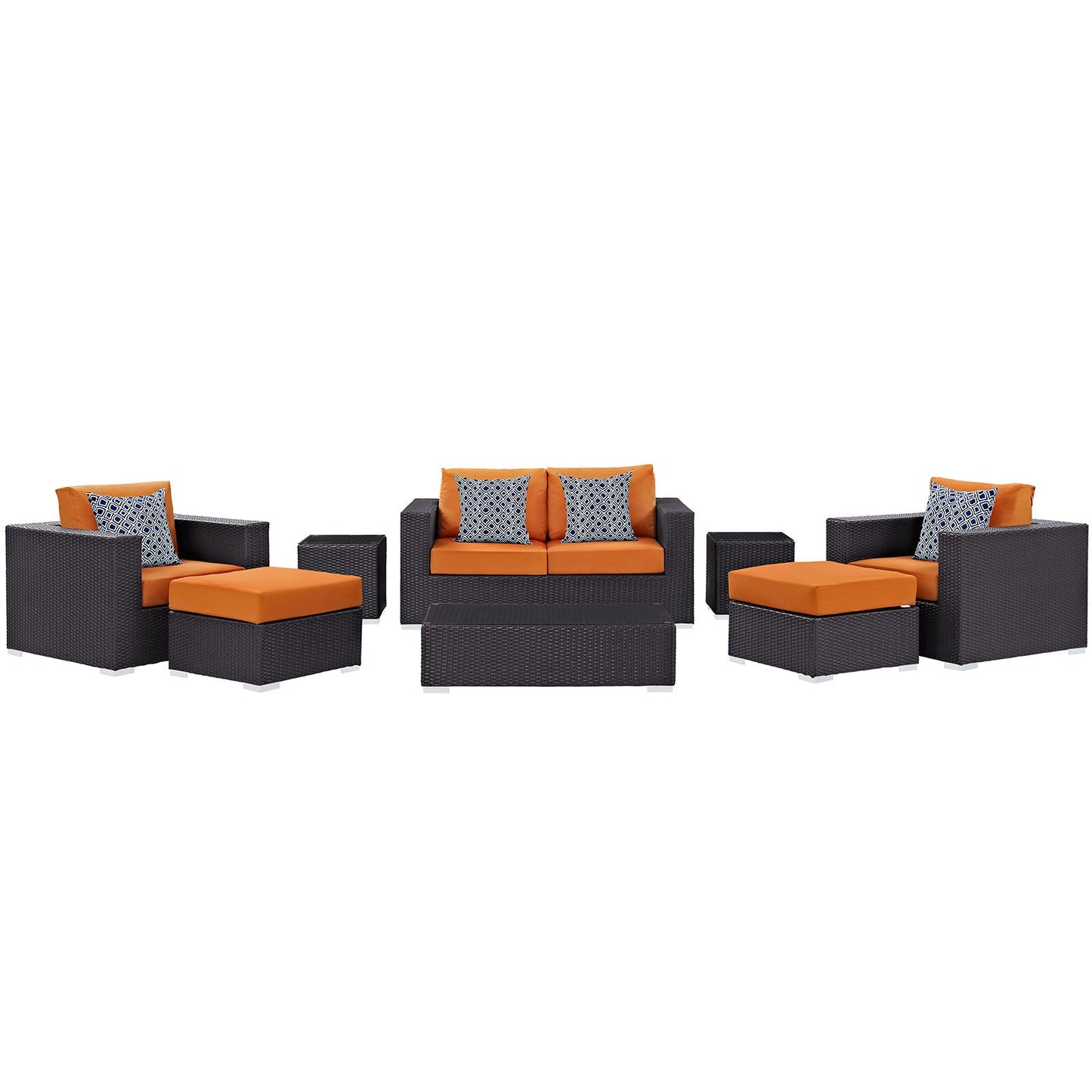 Convene 8 Piece Outdoor Patio Sofa Set By Modway - EEI-2352 | Outdoor Sofas, Loveseats & Sectionals - 3