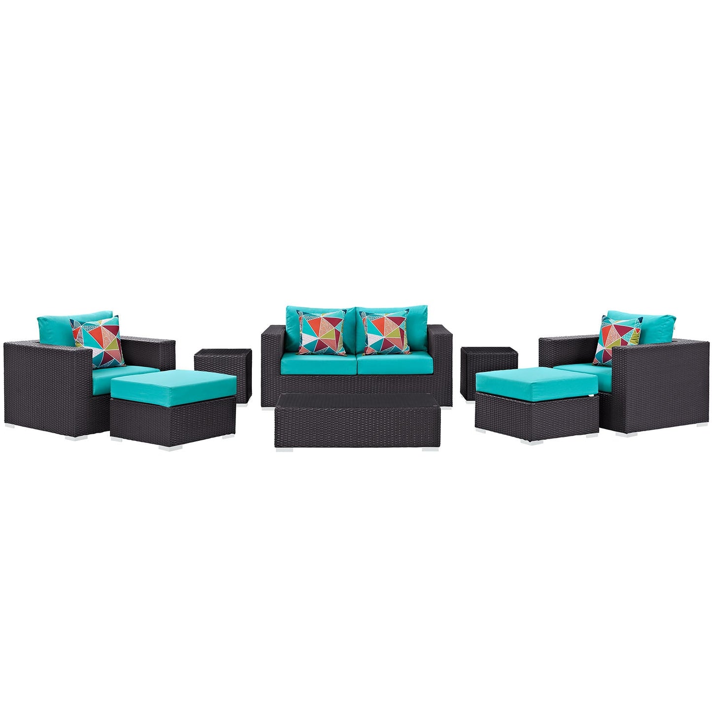 Convene 8 Piece Outdoor Patio Sofa Set By Modway - EEI-2352 | Outdoor Sofas, Loveseats & Sectionals - 5