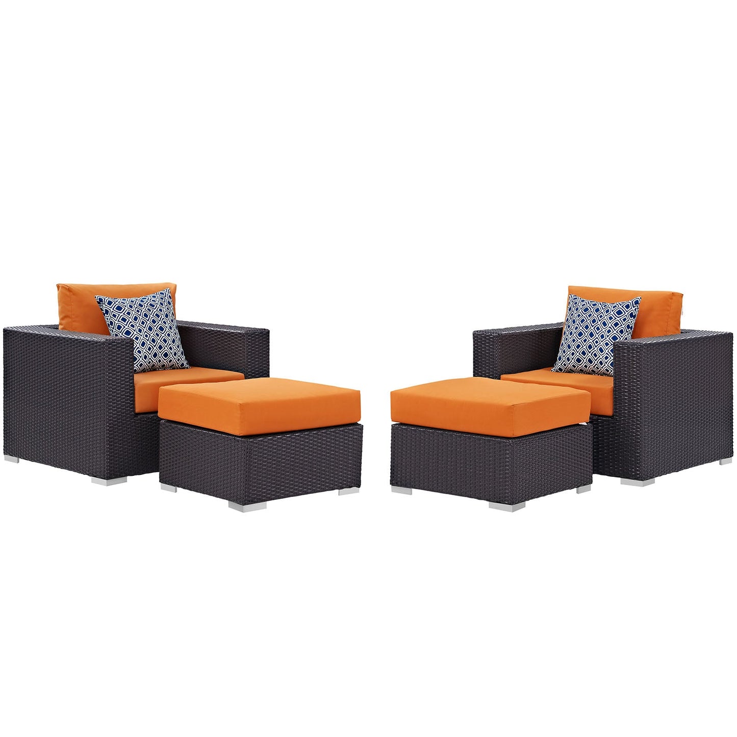 Convene 4 Piece Outdoor Patio Sectional Set By Modway - EEI-2367 | Outdoor Sofas, Loveseats & Sectionals - 3