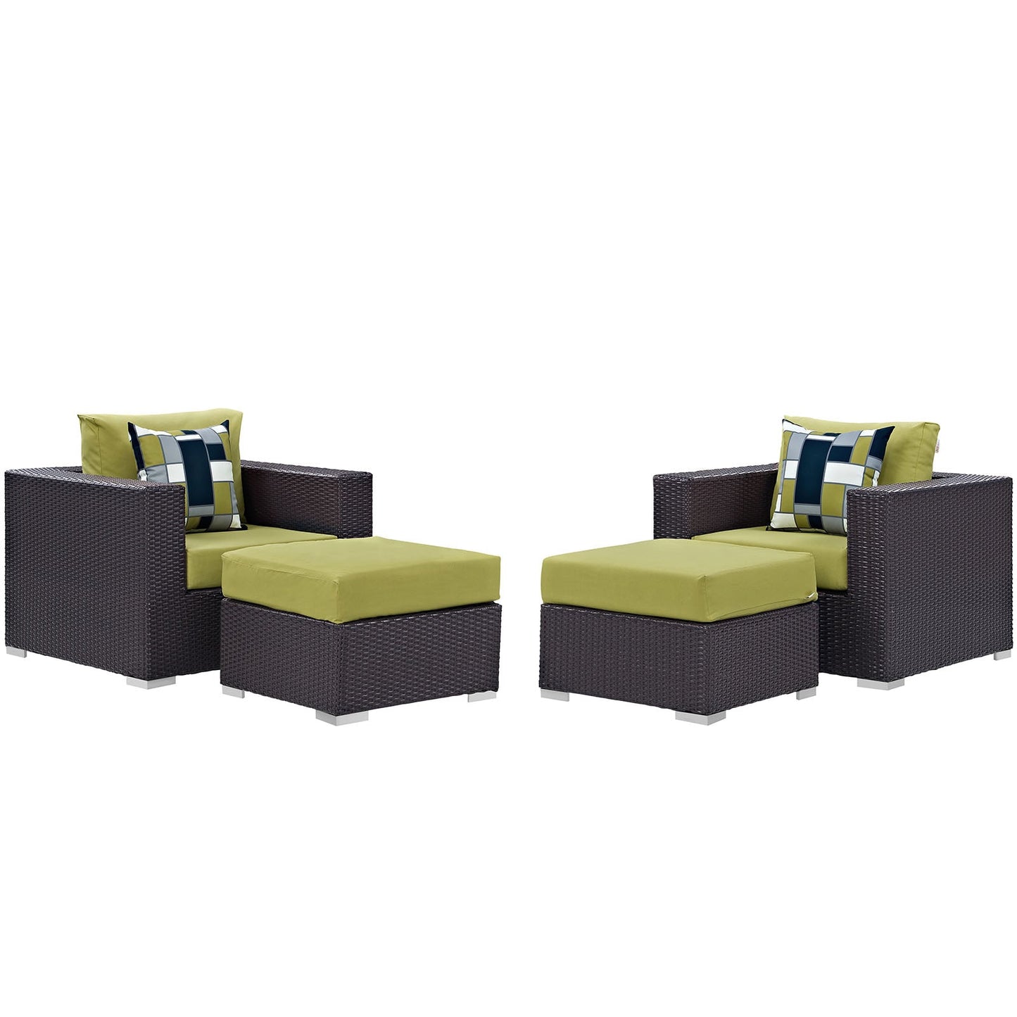 Convene 4 Piece Outdoor Patio Sectional Set By Modway - EEI-2367 | Outdoor Sofas, Loveseats & Sectionals - 4