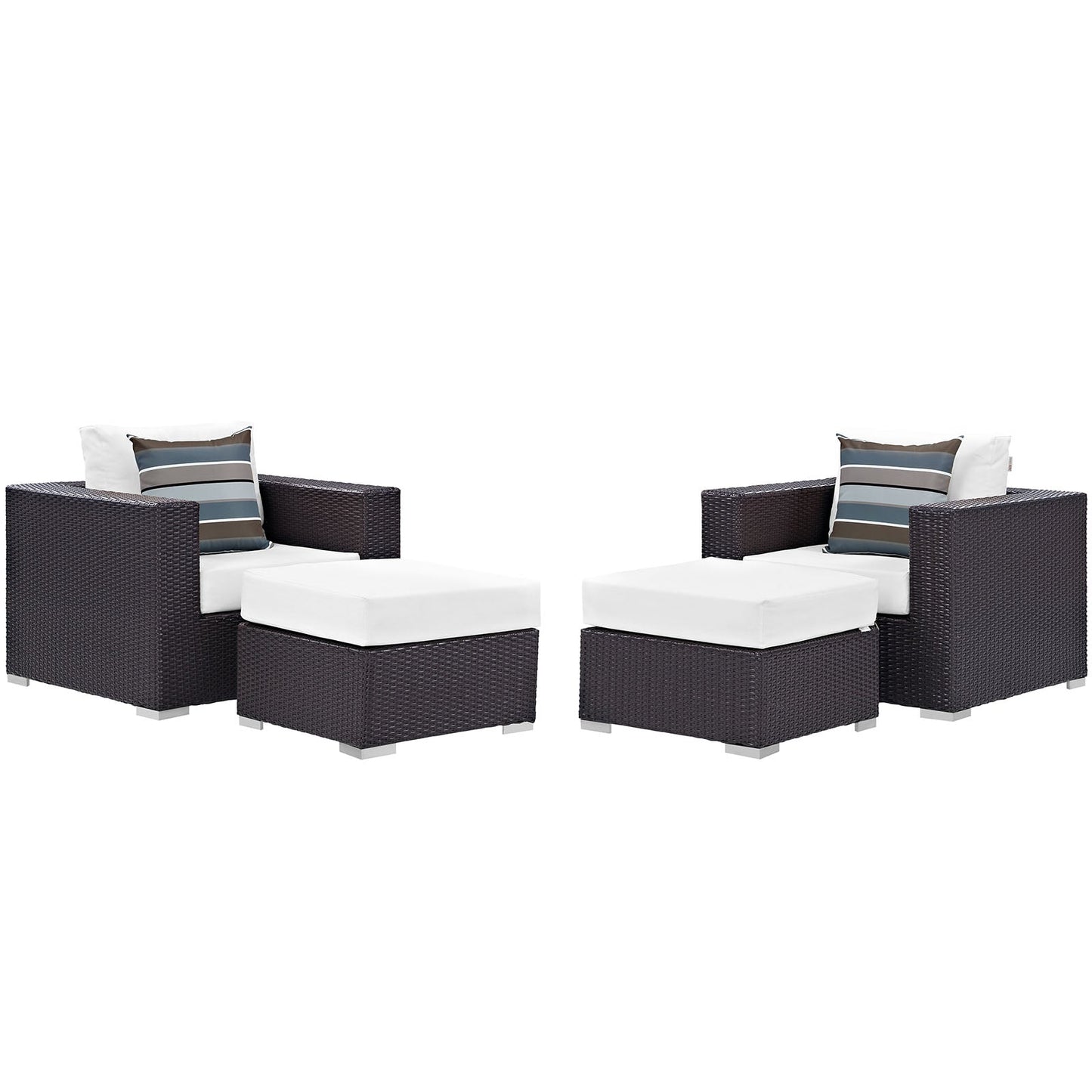 Convene 4 Piece Outdoor Patio Sectional Set By Modway - EEI-2367 | Outdoor Sofas, Loveseats & Sectionals - 7