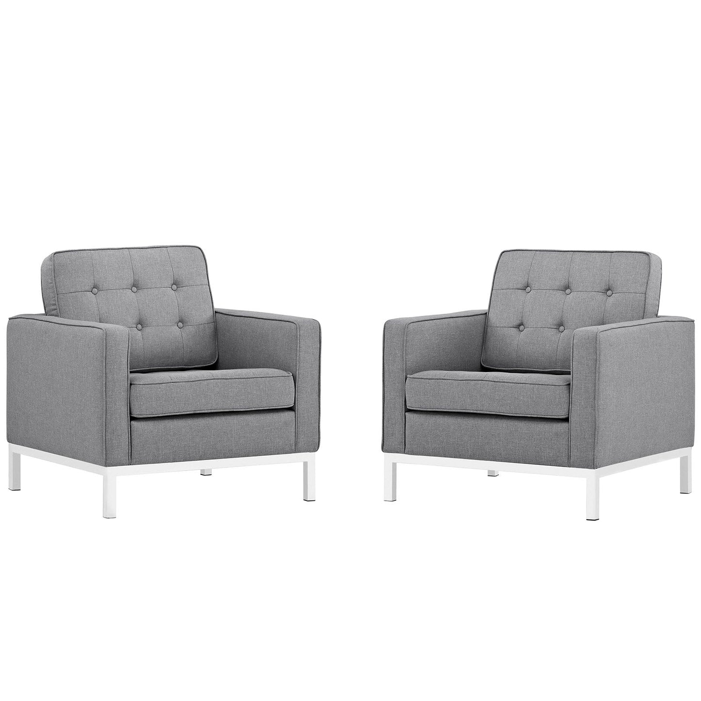 Modway Loft Armchairs Upholstered Fabric - Set of 2 | Armchairs | Modishstore-2