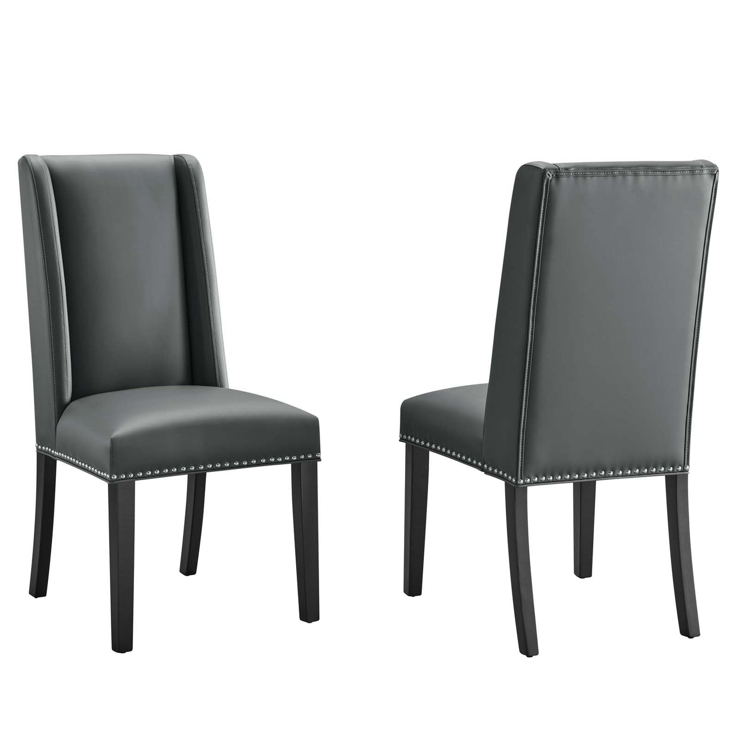 Modway Baron Dining Chair Vinyl Set of 2 | Dining Chairs |