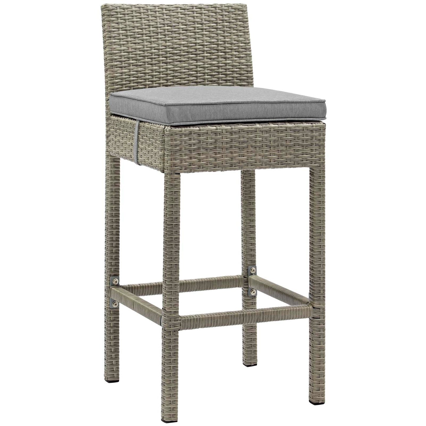 Modway Conduit Outdoor Patio Wicker Rattan Bar Stool Light | Bar Stools |
