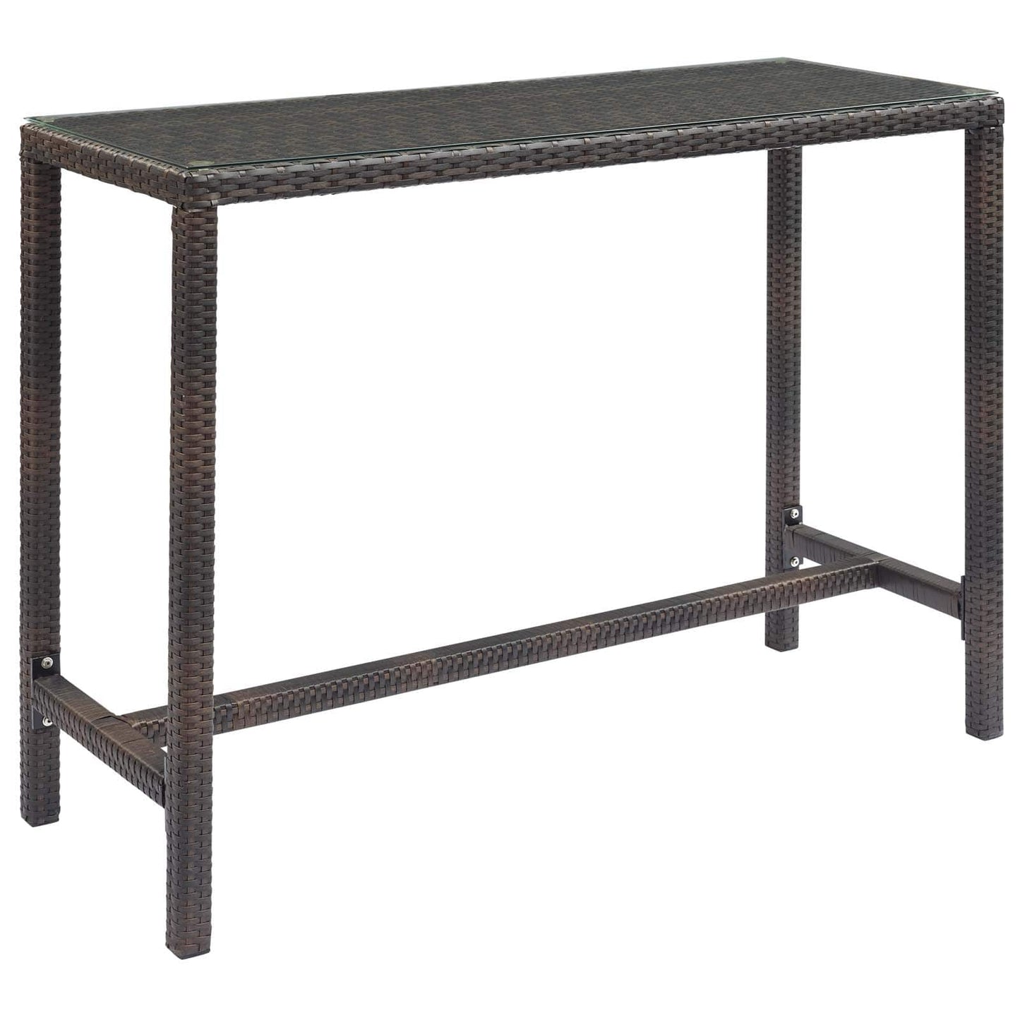 Modway Conduit Outdoor Patio Wicker Rattan Large Bar Table | Bar Table