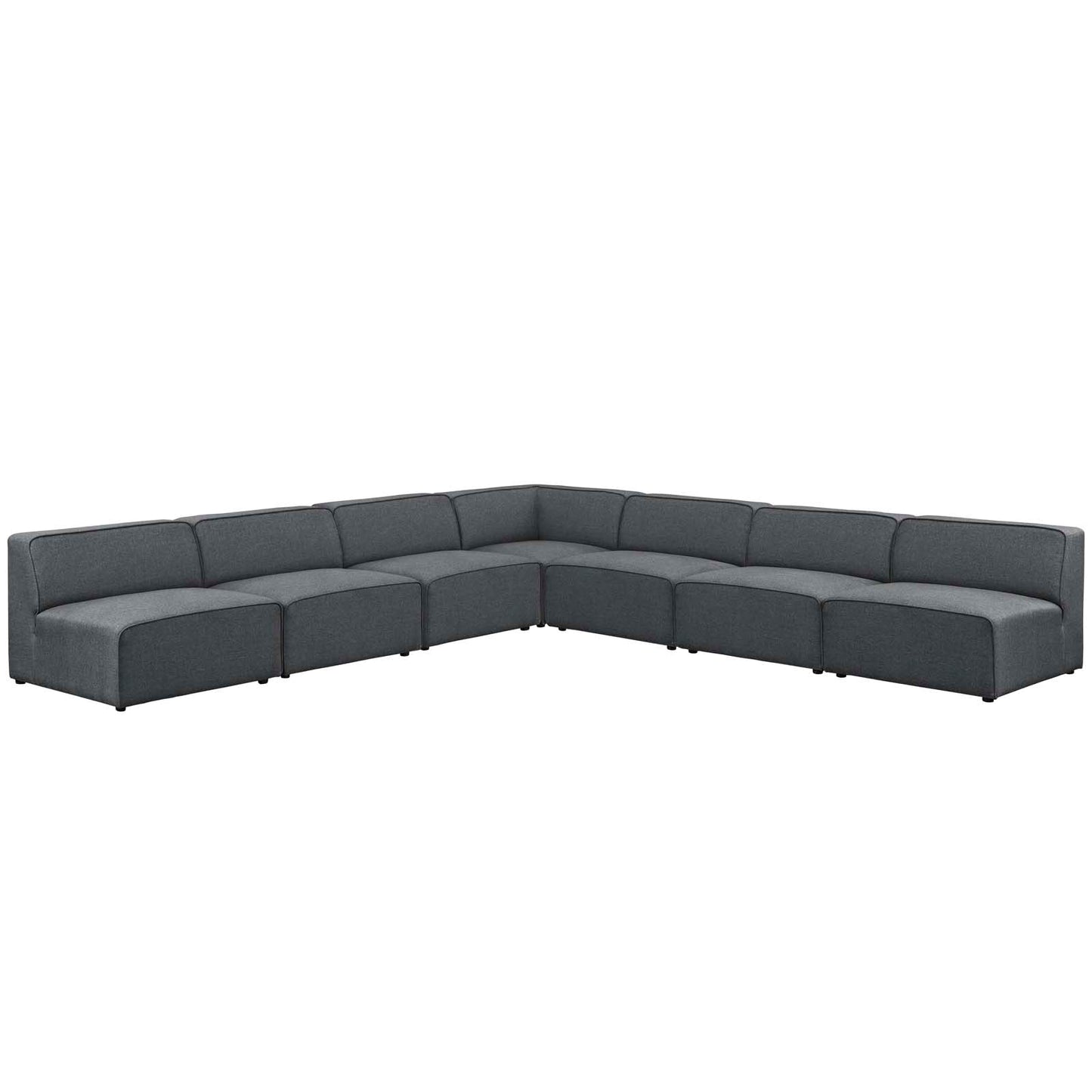Mingle 7 Piece Upholstered Fabric Sectional Sofa Set by Modway - EEI-2841 | Sofa Set |