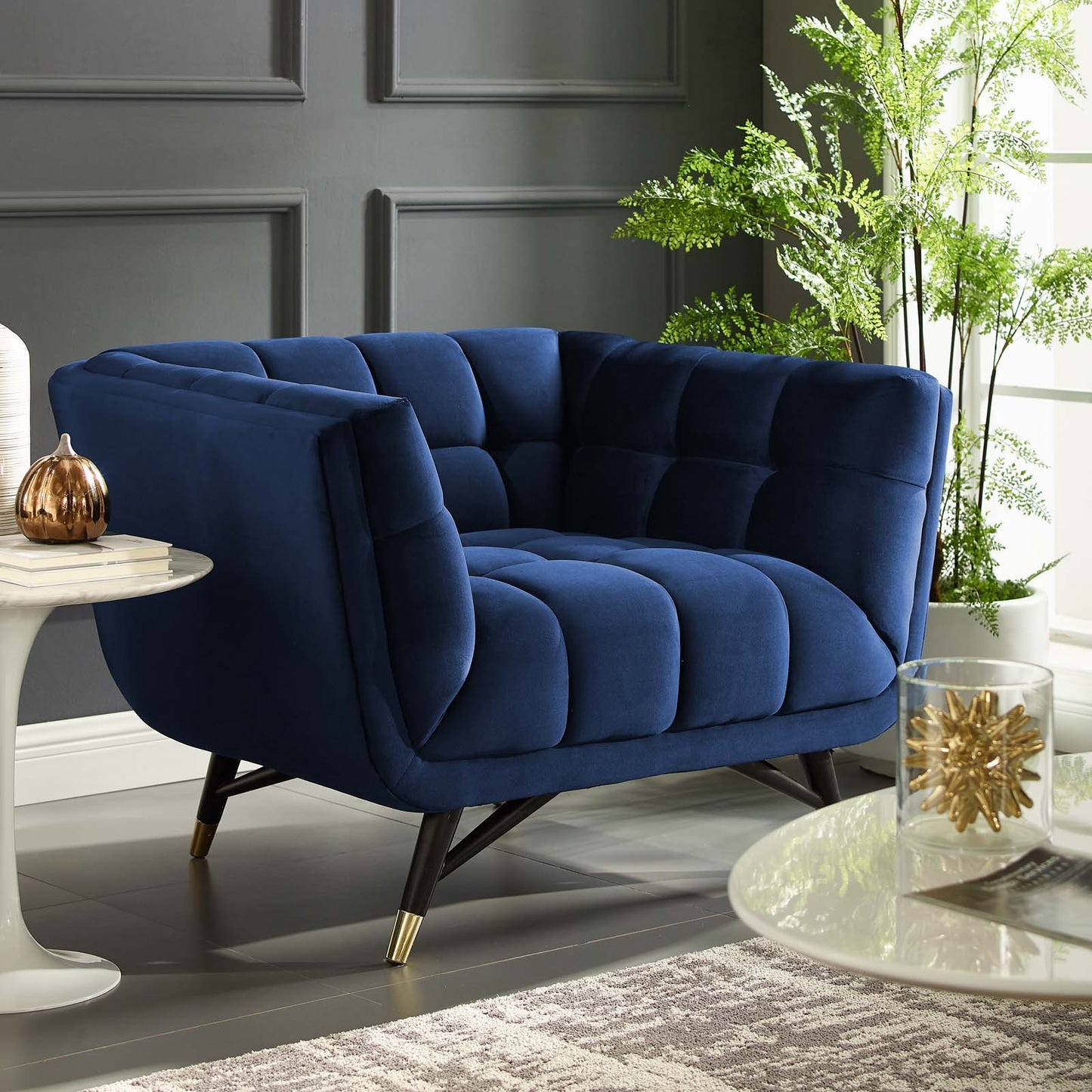 Modway Adept Upholstered Velvet Armchair | Armchairs |