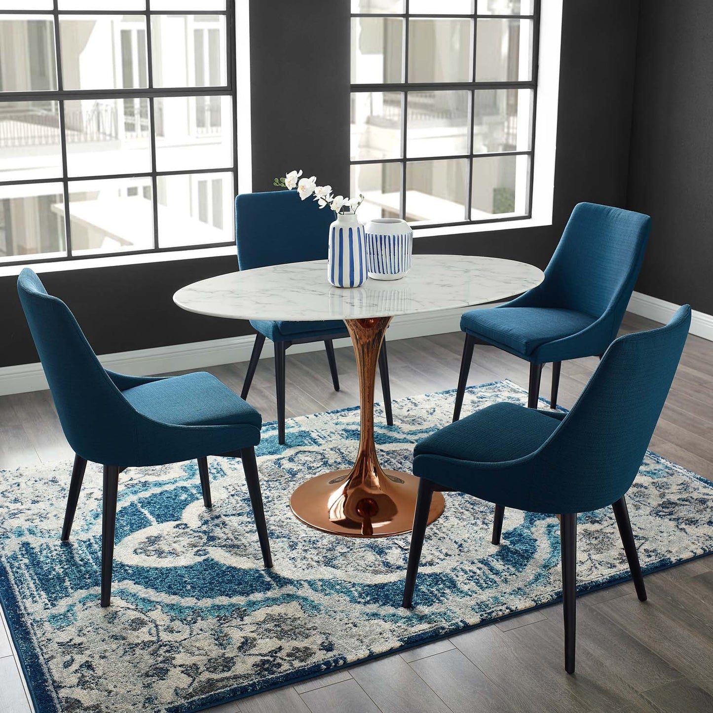 Lippa 48" Oval Artificial Marble Dining Table By Modway - EEI-3225 | Dining Tables