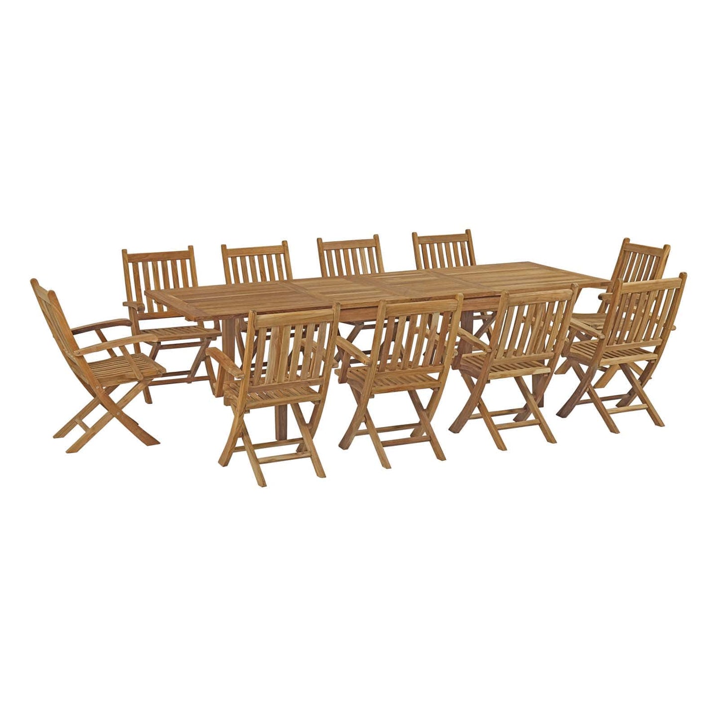 Modway Marina 11 Piece Outdoor Patio Teak Outdoor Dining Set-EEI-3285 | Outdoor Dining Set | Modishstore