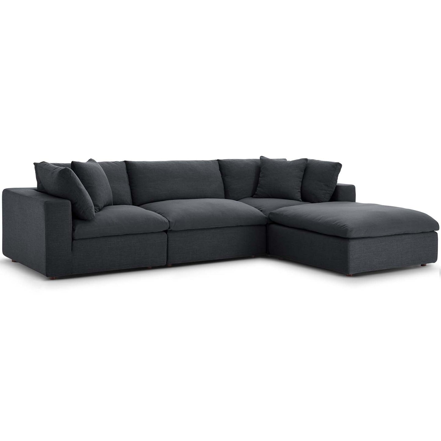 Modway Commix Down Filled Overstuffed 4 Piece Sectional Sofa Set - EEI-3356 | Sofa Set |