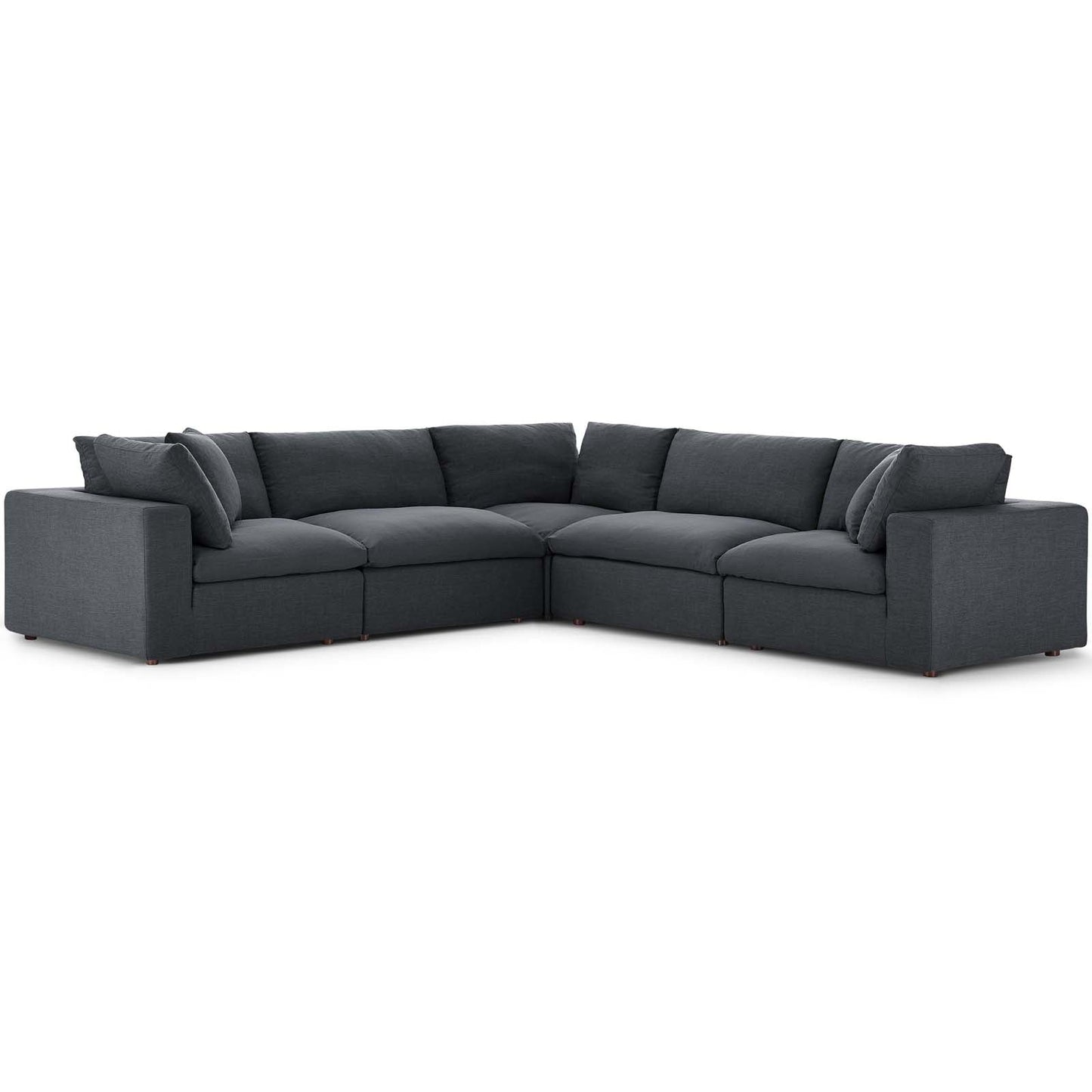 Modway Commix Down Filled Overstuffed 5 Piece Sectional Sofa Set - EEI-3359 | Sofa Set |