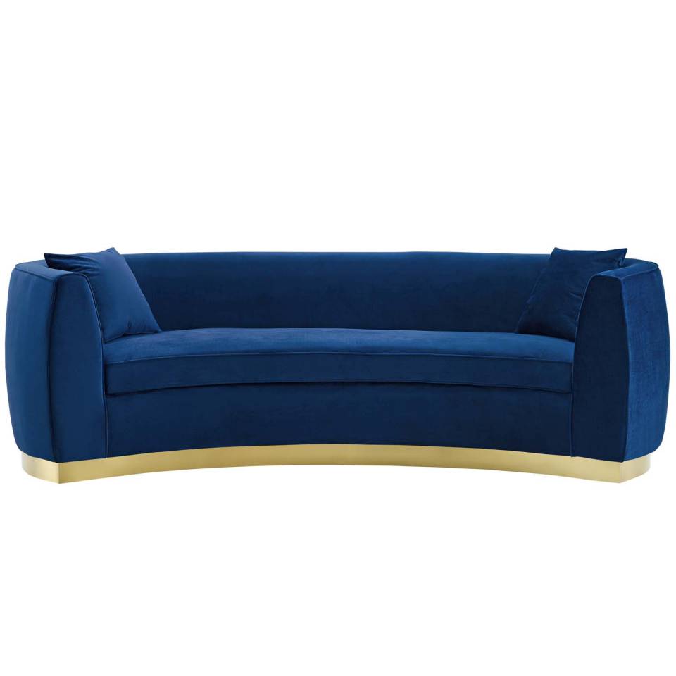 Modway Resolute Curved Performance Velvet Sofa | Sofas | Modishstore-2