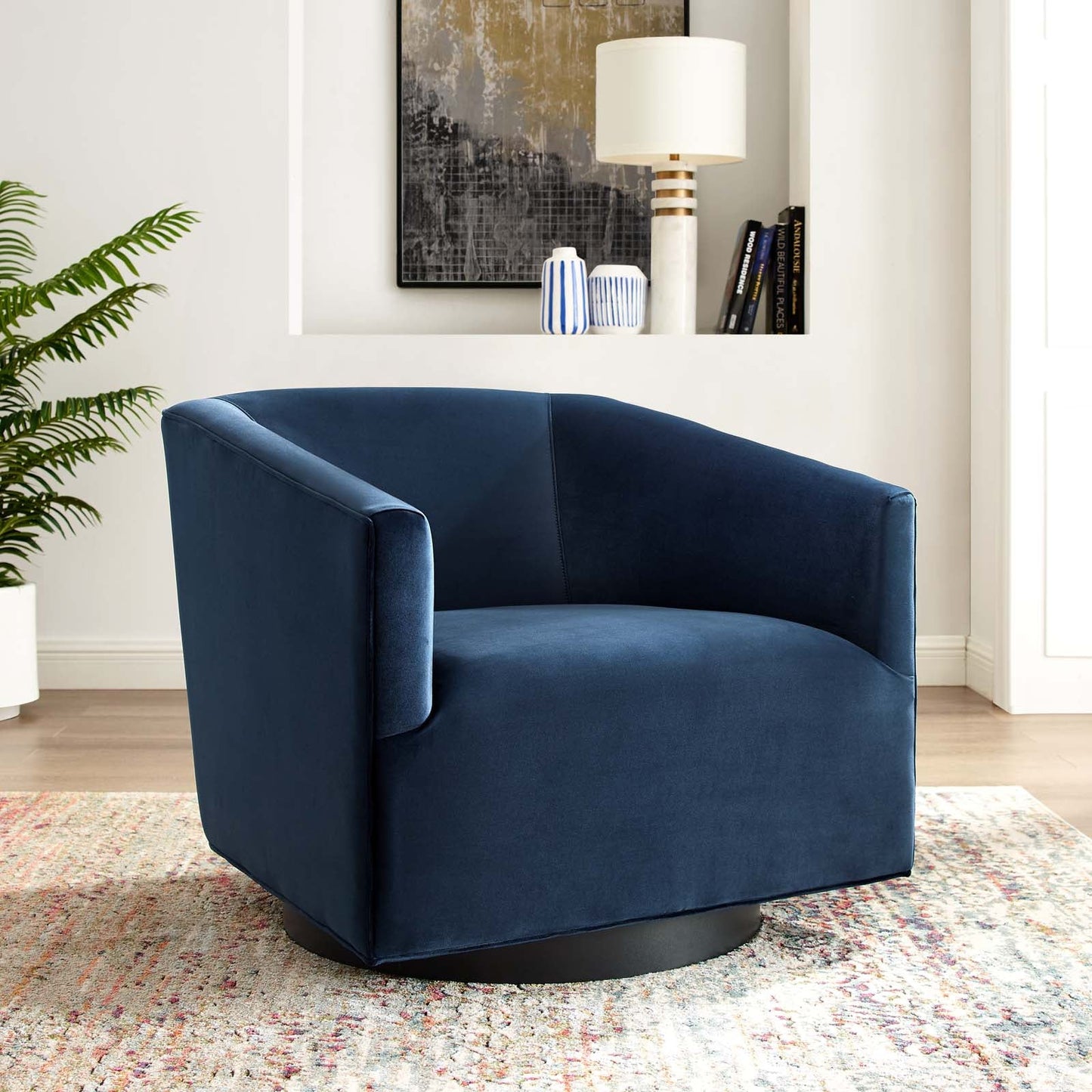 Modway Twist Accent Lounge Performance Velvet Swivel Chair | Lounge Chairs | Modishstore-2
