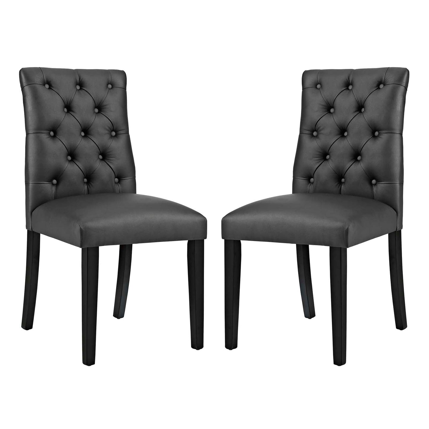Modway Duchess Dining Chair Vinyl Set of 2 | Dining Chairs