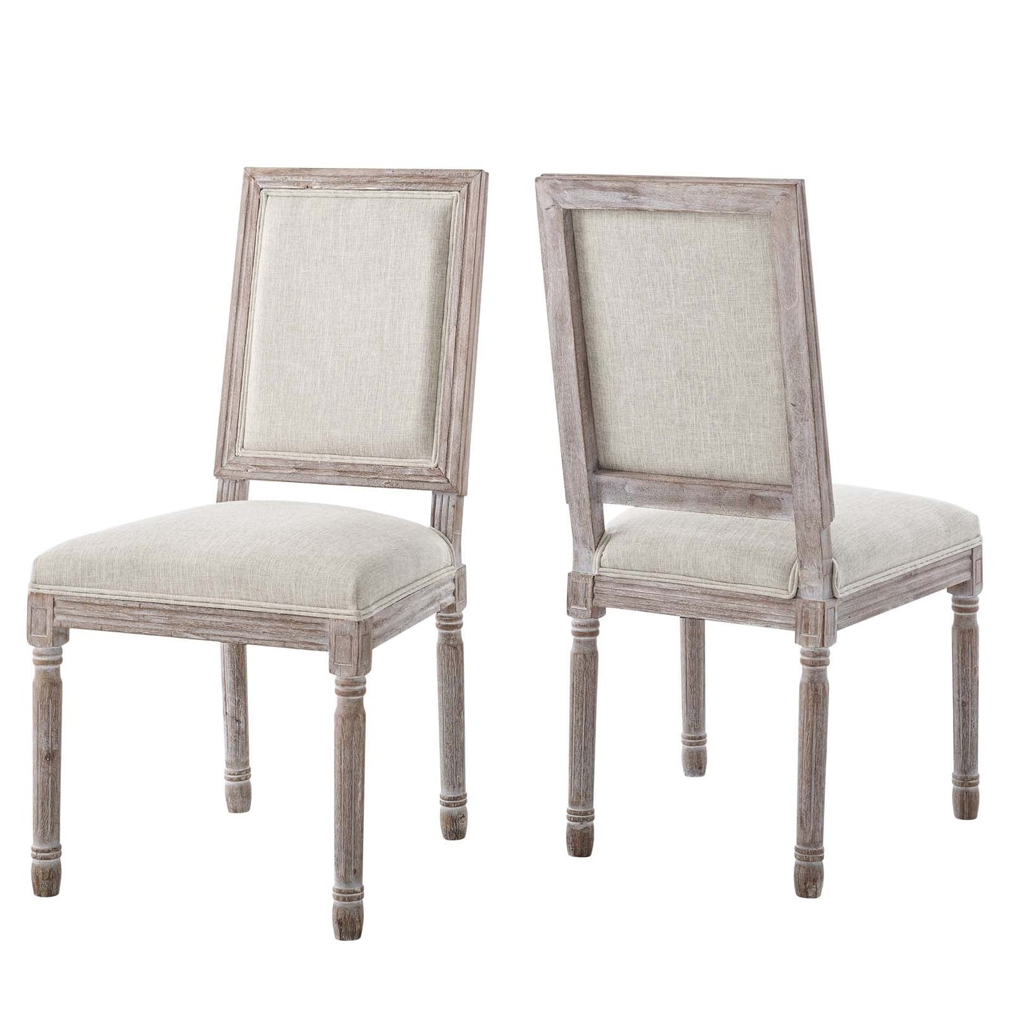 Modway Court Dining Side Chair Upholstered Fabric Set of 2 | Dining Chairs