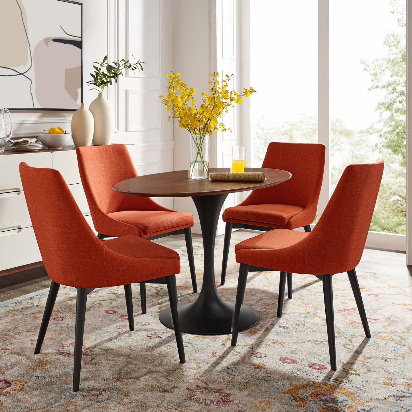 Modway Lippa 48" Oval Walnut Dining Table | Dining Tables | Modishstore