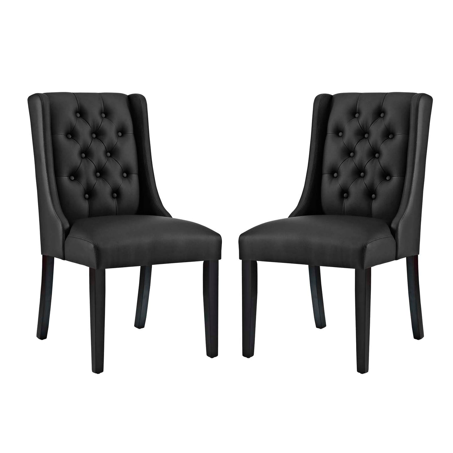 Modway Baronet Dining Chair Vinyl Set of 2 | Dining Chairs