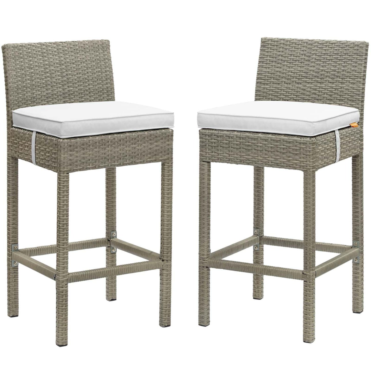 Modway Conduit Bar Stool Outdoor Patio Wicker Rattan Set of 2-EEI-3604 | Bar Stools |