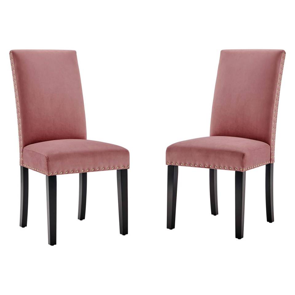 Modway Parcel Performance Velvet Dining Side Chairs - Set of 2 | Side Chairs | Modishstore-2