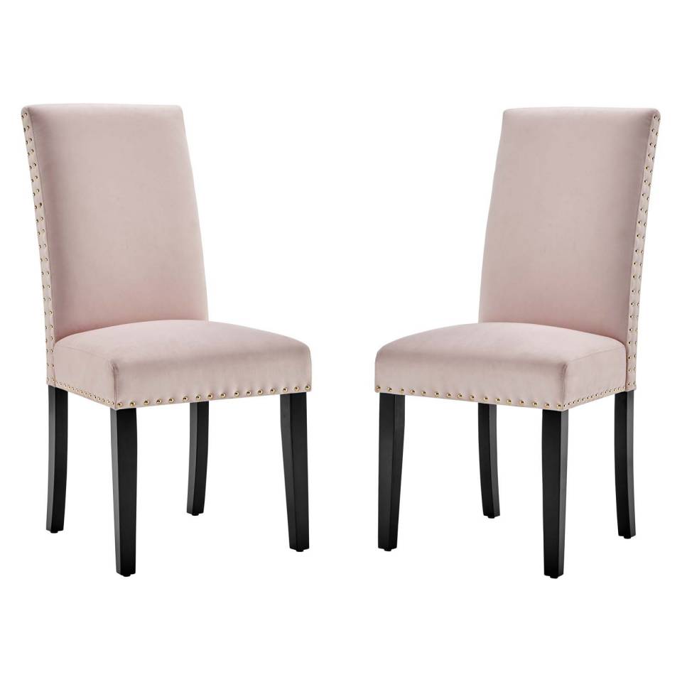 Modway Parcel Performance Velvet Dining Side Chairs - Set of 2 | Side Chairs | Modishstore-5
