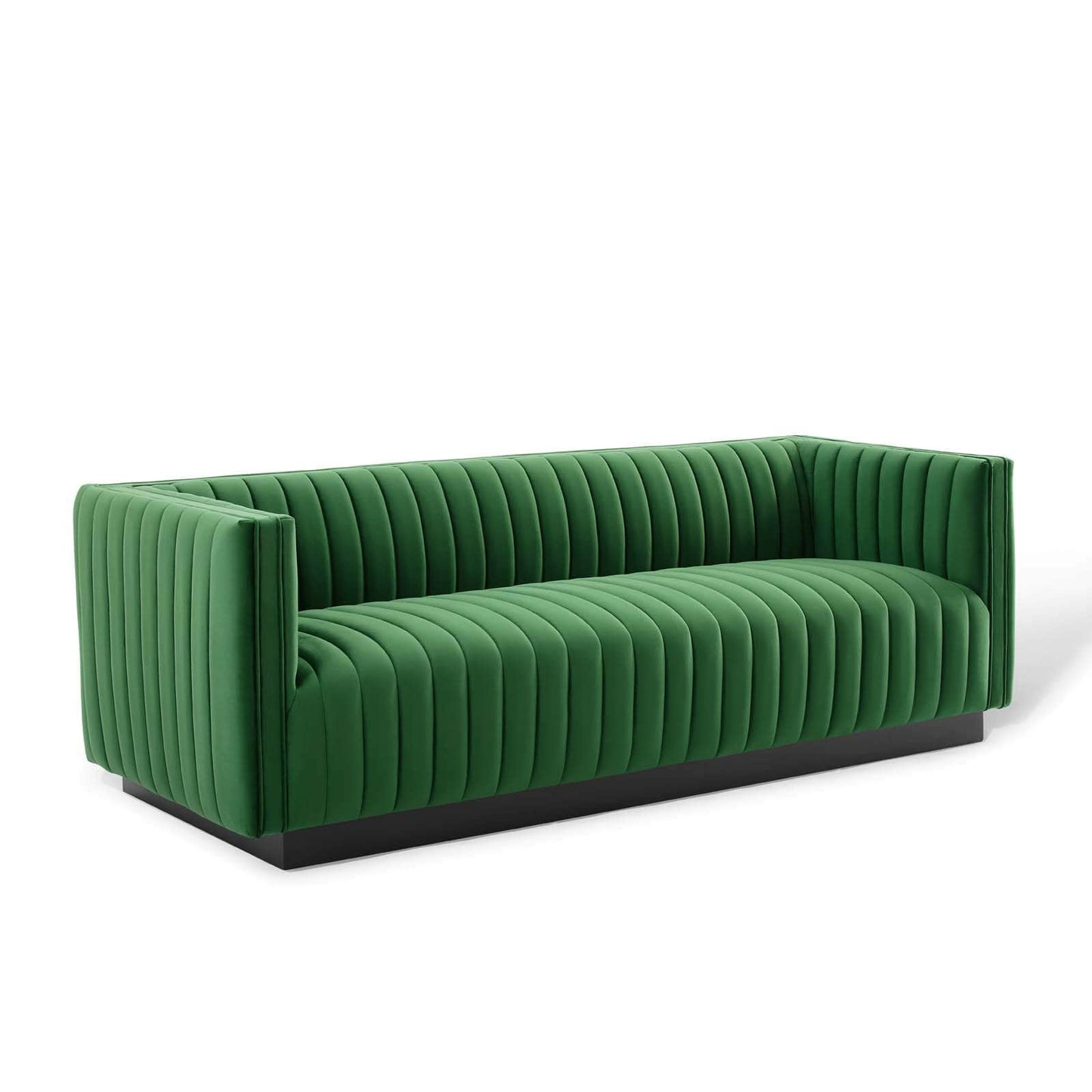 Modway Conjure Channel Tufted Velvet Sofa | Sofas |